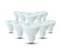 V-TAC 6.5W (40W Halogen Bulb Replacement) Energy Saving MR16 Ripple LED Spotlight with Samsung LED GU5.3 Base 38 Beam Angle Non Dimmable 3000K Warm White 480 lumens [Energy Class A+] 10 Pack