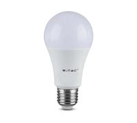 V-TAC 8.5W A60 LED Bulbs with Bayonet Cap | Day White 4000K | E27 Standard Holder | Non Dimmable & Energy-Saving | 60W Equivalent | Thermoplastic Body | Screw Bulb | Frosted Bulb
