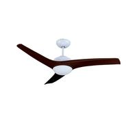 V-TAC Ceiling Fan with Lamp (Remote Control) Modern & Minimalist Design, 3in1 Dimmable Colour Changing 30W Adjustable Wind Speeds Forward, Fan Lights for Bedroom and more (Brown), 3 Blades