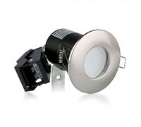 V-TAC Downlights for Ceiling Fire Rated Fitting for LED Downlights IP65 Waterproof Fire Rated Downlight Recessed GU10 Fitting [Pack of 6] Chrome