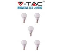 V-Tac LED 7W E14 With Samsung Chip Non-Dimmable 600lm DayLight Bulb (5 Pack)