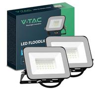 V-TAC LED Floodlight Outdoor 50W Flood Lights | 4000 Lumens Work Light | Waterproof IP65 | White 6400K LED Flood Lights for Garden Patio Driveway (Pack of 2)