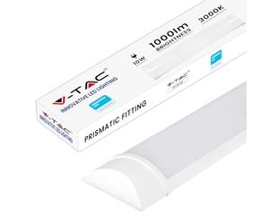 V-TAC Linear LED Strip with Samsung Chip 10 W - LED Tube - Length 30 cm - Ceiling Light Rectangular IP20 for Wall, Garage, Warehouse, Store - Light Colour 3000 K Warm White, VT-8-10