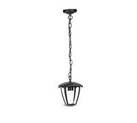 V-TAC Modern Black Minimalist Style E27 Ceiling Lantern -- Aluminium with Glass Panels IP44 Outdoor Hanging Lantern