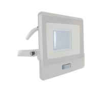 V-TAC Outdoor LED Spotlight with Samsung Chip 30W with PIR Sensor White Waterproof with 1 m Cable, Natural White Light