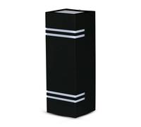 V-TAC Outdoor LED Wall Sconce 2xGU10 Dual Emission White Black IP44 VT-7662