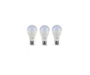 V-Tac Samsung 15W A65 LED PLASTIC BULB 6400K E27 Pack of 3