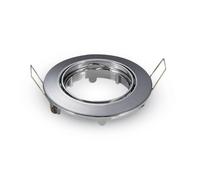 V-TAC SKU.3589 Adjustable Spotlight Plate GU10 Chrome VT-779, Plastic, and Other Materials, Depth 30 mm