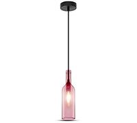 V-TAC SKU.3772 Hanging Bottle Light Bulb E14 Pink VT-7558, Plastic, and Other Materials, Height x Width x Depth: 72 mm x 280 mm x 1050 mm