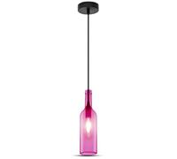 V-TAC SKU.3774 Suspension Lamp VT-7558, Plastic Bottle and Other Materials, E14, Mauve, Height x Width x Depth:72 mm x 280 mm x 1050 mm.
