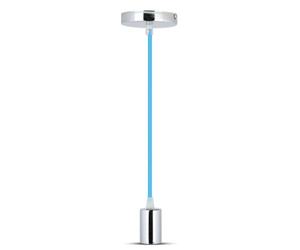 V-TAC SKU.3783 Suspension Light Bulb E27 Chrome Blue VT-7338, Plastic, and Other Materials, Depth 60 mm