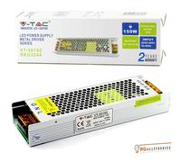 V-Tac SLIM LED Power Supply Stabilized Metal Transformer 12V 12.5A 150W Strip LE