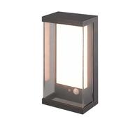 V-TAC Solar LED Outdoor Wall Sconce Motion Sensor 1W Warm Light Dark Gray Black