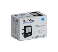 V-Tac Vt-118S-1 10W Pir Sensor Floodlight With Samsung Chip & Cable(1M) Colour Code: 3000K Black Body