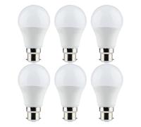 V-TAC VT-2189 8.5W A60 Thermal Plastic LED Bulb COLORCODE:3000K B22 | Warm White | B22 Standard Holder | Non-Dimmable & Energy-Saving | 60W Equivalent | Thermoplastic Body | Frosted Bulb | Pack of 6