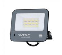 V-Tac Vt-44052Ps 50W Photocell Sensor Floodlight-Samsung Chip(1M Wire) Cct:6500K Black Body 120Lm/w