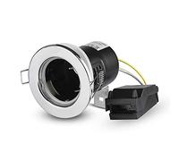 V-TAC VT-701 GU10 Fixed Fire Rated Downlight Fitting IP20 Chrome