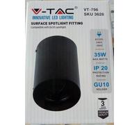 V-TAC VT 796 Adjustable Round Ceiling Spotlight GU10 GU5.3