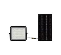 V-tac VT-80W LED Solar Floodlight - 4000K - 6000mAh - 3M Cable - Incl. Remote Control - Black
