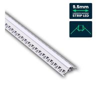 LED Aluminium Profile Plasterboard Recessed Mounting Strip Diffuser 2M/6.6ft