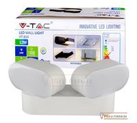 V-TAC VT-814 Waterproof Rotating Wall Lamp Double LED Spotlight 220V White