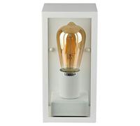 V-TAC VT-837 Wall Lamp, 1x E27 Holder, Matt White with Clear Glass, Indoor Decorative Light, Modern Design, Bulb Not Included