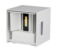 V-Tac Vt217079 6W Led Wall Light Up-Down With Bridgelux Chip White Square 3000K