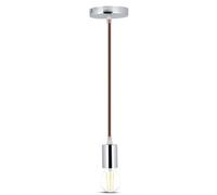 V-Tac Vt3784 High Quality E27 Chrome Metal Cup Pendant Light Brown (Vt-7338)