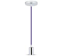 V-Tac Vt3790 High Quality E27 Chrome Metal Cup Pendant Light Purple (Vt-7338)