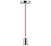 V-Tac Vt3792 High Quality E27 Chrome Metal Cup Pendant Light Rose Red (Vt-7338)