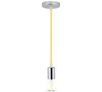 V-Tac Vt3793 High Quality E27 Chrome Metal Cup Pendant Light Yellow Wire (Vt-7338)