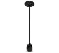 V-Tac Vt3804 High Frequency Porcelain Lamp E27 Holder Black (Vt-7998)