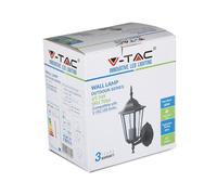 V-TAC VT7066 High Quality Modern E27 Wall Lamp Matt Black(Up) IP44
