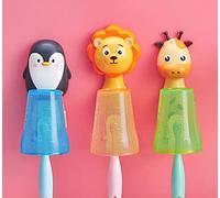 V-Ting Toothbrush Cup with Toothbrush Holder Kids Cartoon Animals Bathroom Mug Glass Bath Ball Holder Toilet Toothbrush Toothpaste (Lion)