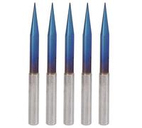 V Tip Engraving Bits 5Pcs | 15° 2 - Flute Tungsten Steel Carving Tool | 4mm Shank End Mill for Wood/Aluminum/Acrylic | 4x0.5x15mm CNC Engraving