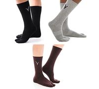 V-Toe Flip-Flop Socks - Tabi Split Toe Thicker Cotton Socks for Men & Women - Japanese Toes Separated Socks, Black, Brown, Light Grey, Large