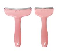 V-Tooth Deshedding Comb, Dog and Cat Grooming Hair Removal Brush, Cat Hair Thinner for Shedding, Tight V-Shaped Teeth Shedding Combs with Ergonomic Handle, universal for Long and Short Hairs(Pink,S+l