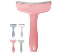 V-Tooth Deshedding Comb for Pets - Professional Grooming Tool with Curved Blade & Tight V-Shaped Teeth, Effective Hair Removal for Dogs & Cats Shedding Control (Pink, L)