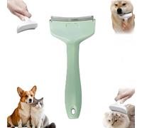 V-Tooth Deshedding Comb, Tooth Deshedding Comb for Pets & Grooming Brush Multifunctional Pet Comb with Ergonomic Handle for Shedding, Tight V-Shaped Teeth Shedding Combs (Green, Small)