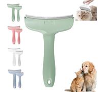 V-Tooth Deshedding Comb, V-Shaped dog combs for shedding, Professional Pet Hair Removal Grooming Brush, Detangling Dematting Rake Shedding Tool with Curve Blade for Dogs & Cats (Green, Large)