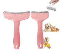 V-Tooth Deshedding Comb, V-Tooth Deshedding Brush, Doggocomfy Pet Comb Pro, with Ergonomic Handle, Pet Hair Removal Tool, Cat Dog Pets Grooming Brush For Cleaning Shedding Hairs (Pink,Large+Small)