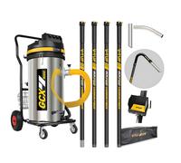 V-TUF 3.5KW 100L Xtra Large & Rugged Industrial Vacuum Cleaner (230V) with 20ft GCX PRO Gutter Cleaning Kit, Camera & bag