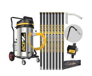 V-TUF 3.5KW 100L Xtra Large & Rugged Industrial Vacuum Cleaner (230V) with 40ft GCX PRO Gutter Cleaning Kit, Camera & bag