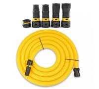 V-TUF 5m Yellow Ø32mm Vacuum Cleaner Hose with 4 piece Power Tool Adaptor (with Air Flow Control)