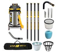 V-TUF GCX5000 240-KIT1 3.5kW Wet & Dry Industrial Vacuum Cleaner with 20ft GCX5000 Pro Gutter Cleaning Kit