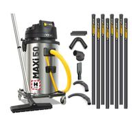 V-TUF MAXi - 50L H-Class 230V 1750W Industrial Dust Extraction Vacuum Cleaner - 10m High Level Cleaning Kit & Pipe Cleaning Tools