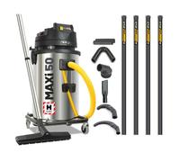V-TUF MAXi - 50L H-Class 230V 1750W Industrial Dust Extraction Vacuum Cleaner - 5m High Level Cleaning Kit & Pipe Cleaning Tools