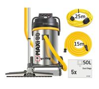 V-TUF MAXi - 80L H-Class 230V 3500W Dust Extraction Vacuum Cleaner - 5m High-Level Cleaning Kit