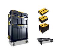 V-TUF STACKPACK 4 Castor Trolley & Storage Box System Starter Kit