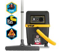 V-TUF STACKVAC HSV 30L M-Class Dust Extractor - with Power Take Off - Health & Safety Version & 18L STACKPACK Tool Box Kit (230V)